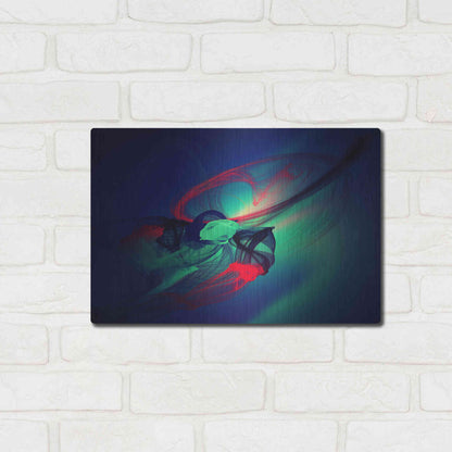 Luxe Metal Art 'Color In The Lines 14' by Irena Orlov, Metal Wall Art,16x12