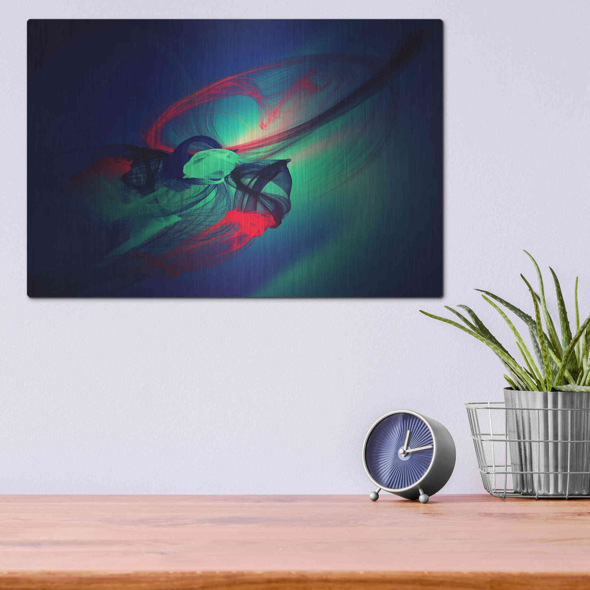 Luxe Metal Art 'Color In The Lines 14' by Irena Orlov, Metal Wall Art,16x12