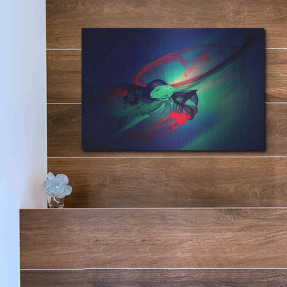 Luxe Metal Art 'Color In The Lines 14' by Irena Orlov, Metal Wall Art,16x12