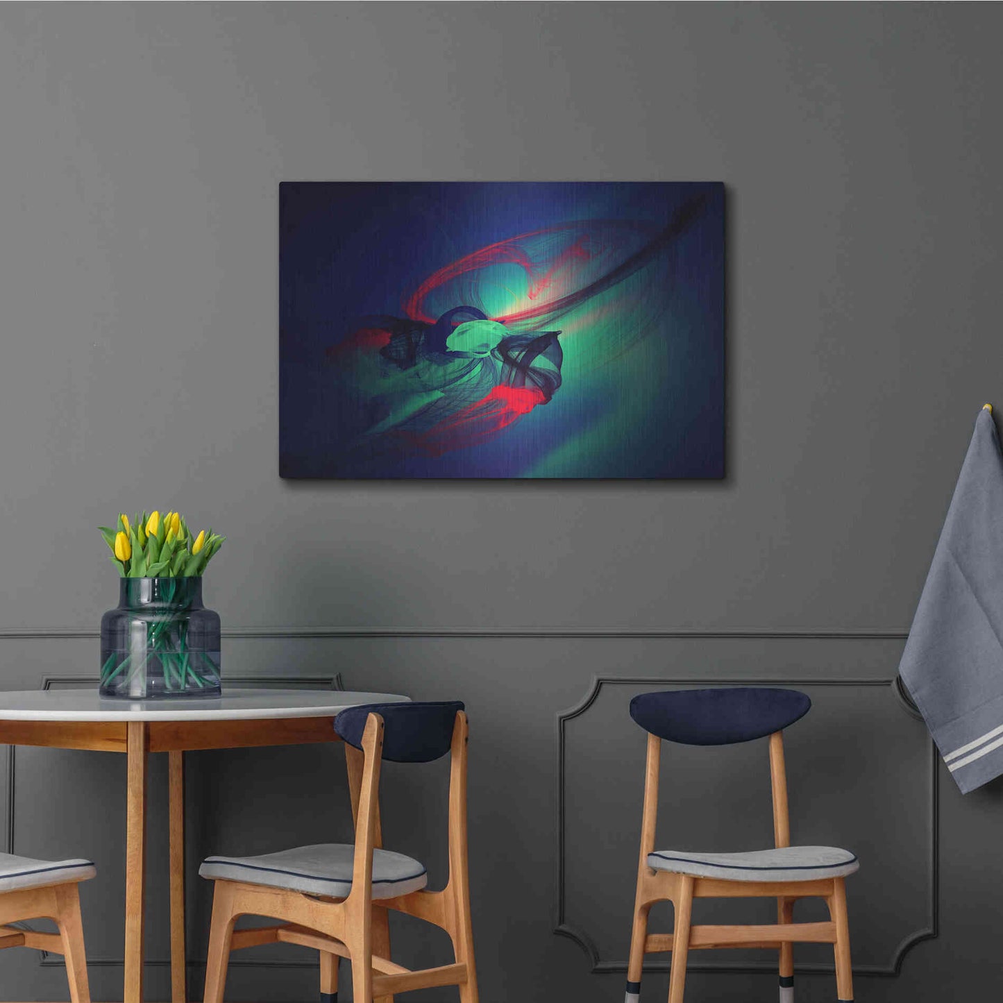 Luxe Metal Art 'Color In The Lines 14' by Irena Orlov, Metal Wall Art,36x24