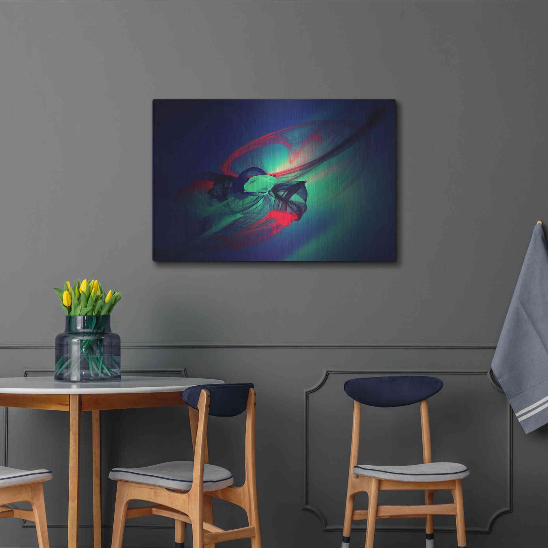 Luxe Metal Art 'Color In The Lines 14' by Irena Orlov, Metal Wall Art,36x24