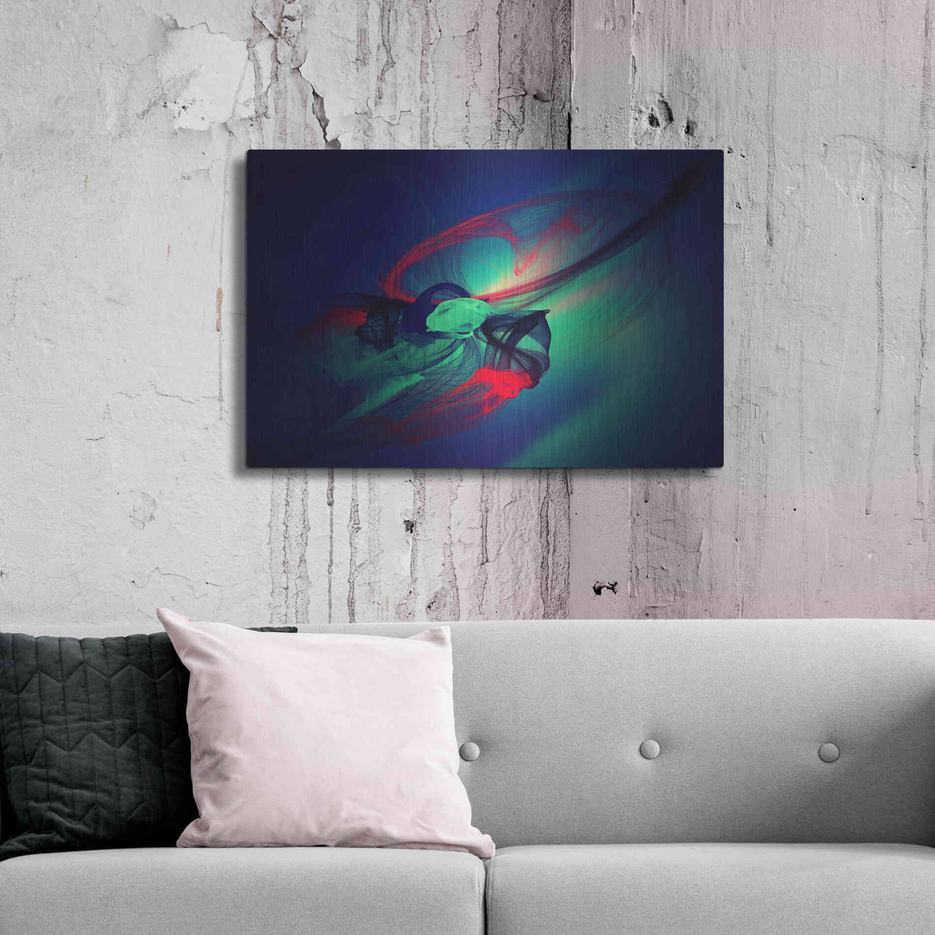 Luxe Metal Art 'Color In The Lines 14' by Irena Orlov, Metal Wall Art,36x24