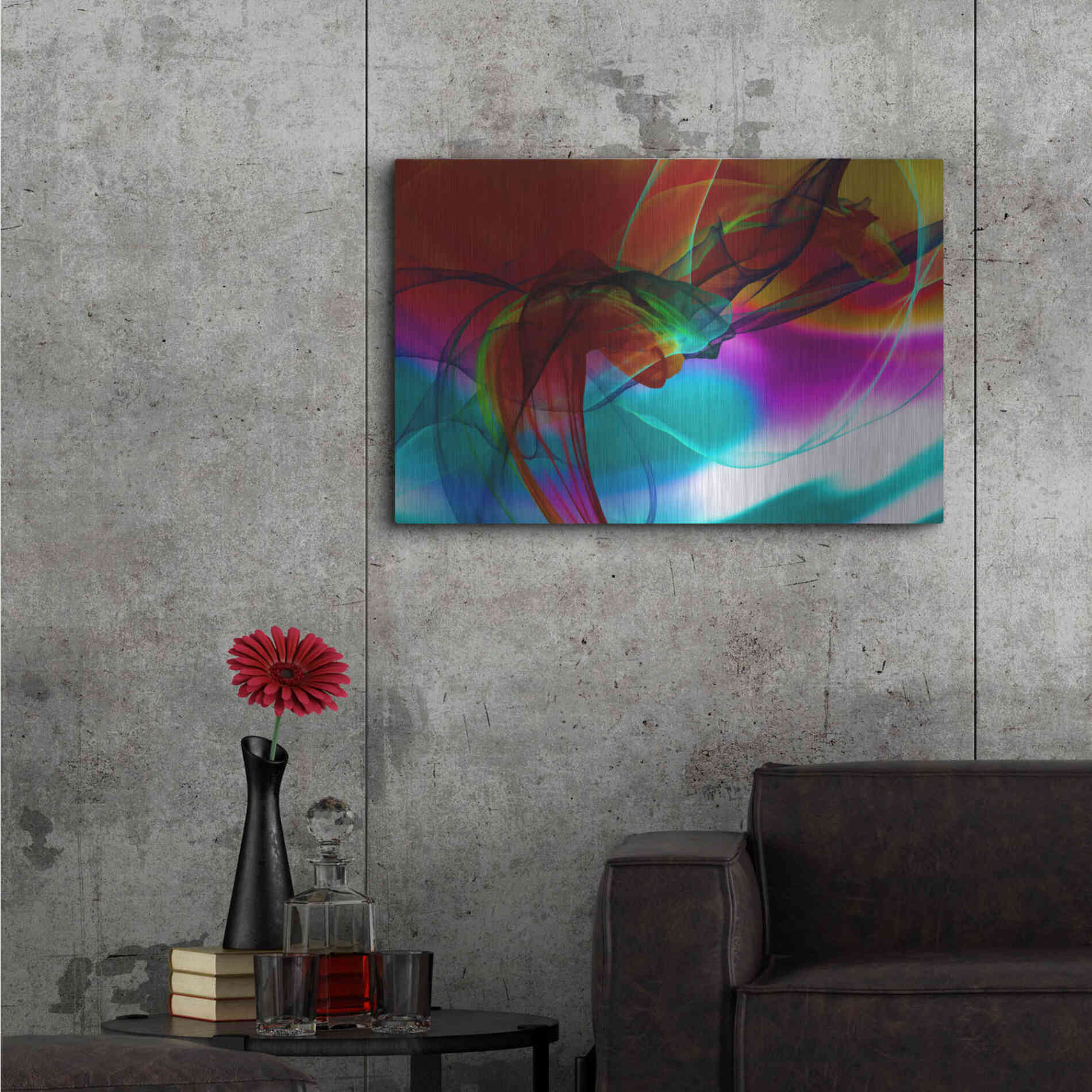 Luxe Metal Art 'Color In The Lines 16' by Irena Orlov, Metal Wall Art,36x24