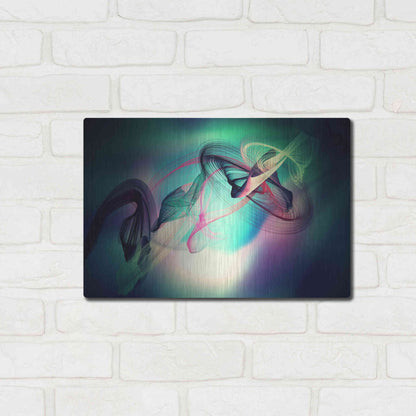 Luxe Metal Art 'Color In The Lines 18' by Irena Orlov, Metal Wall Art,16x12