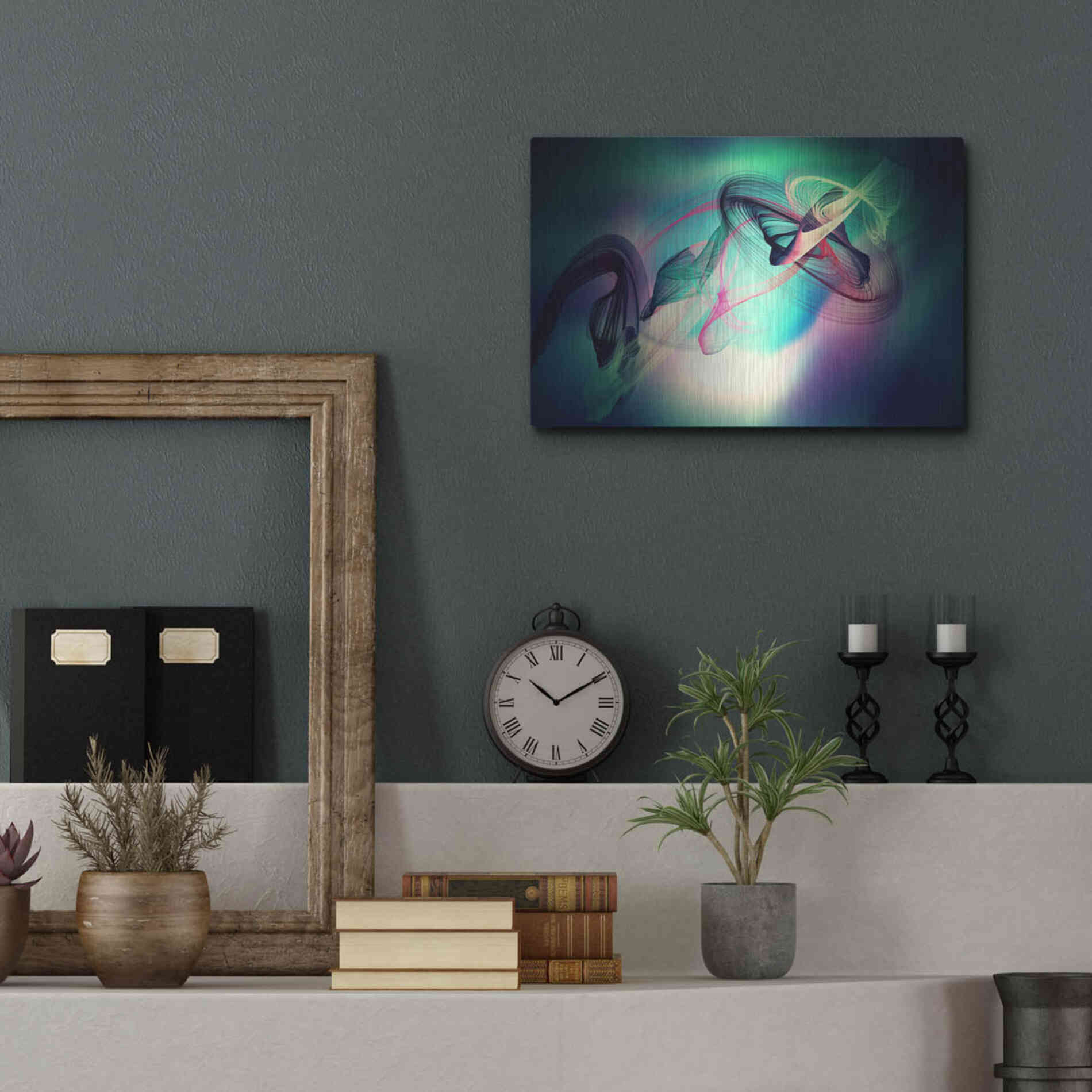 Luxe Metal Art 'Color In The Lines 18' by Irena Orlov, Metal Wall Art,16x12