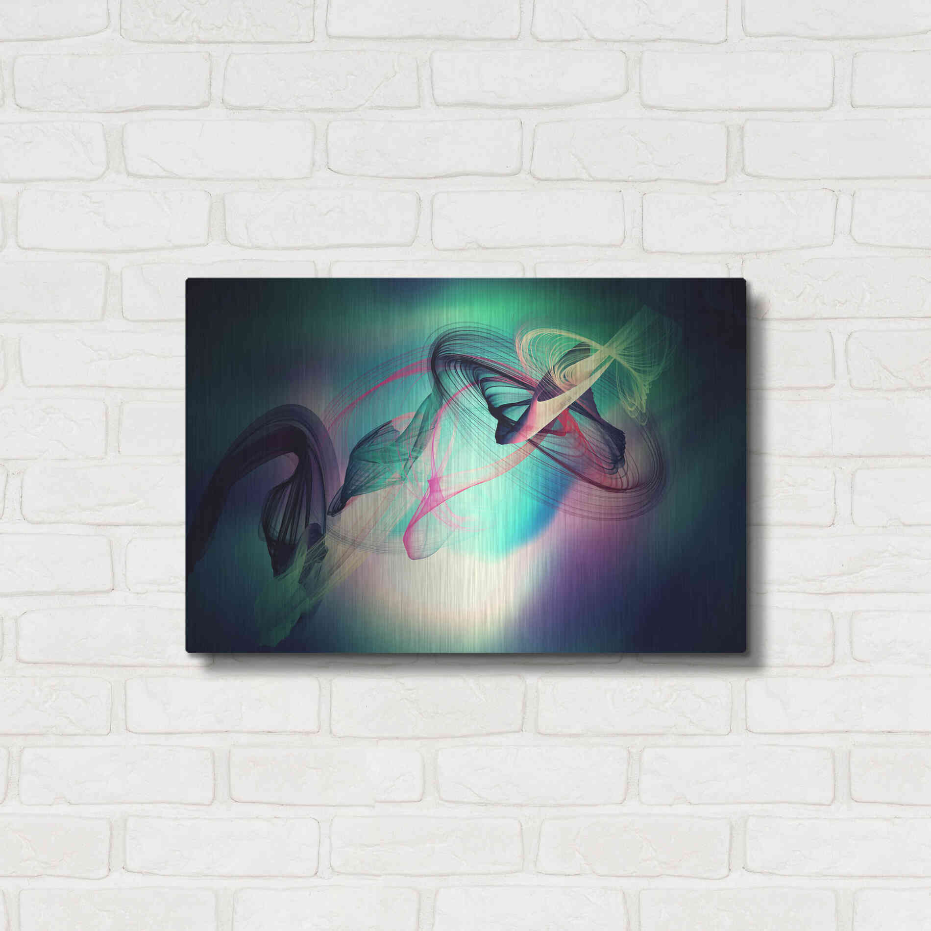 Luxe Metal Art 'Color In The Lines 18' by Irena Orlov, Metal Wall Art,24x16