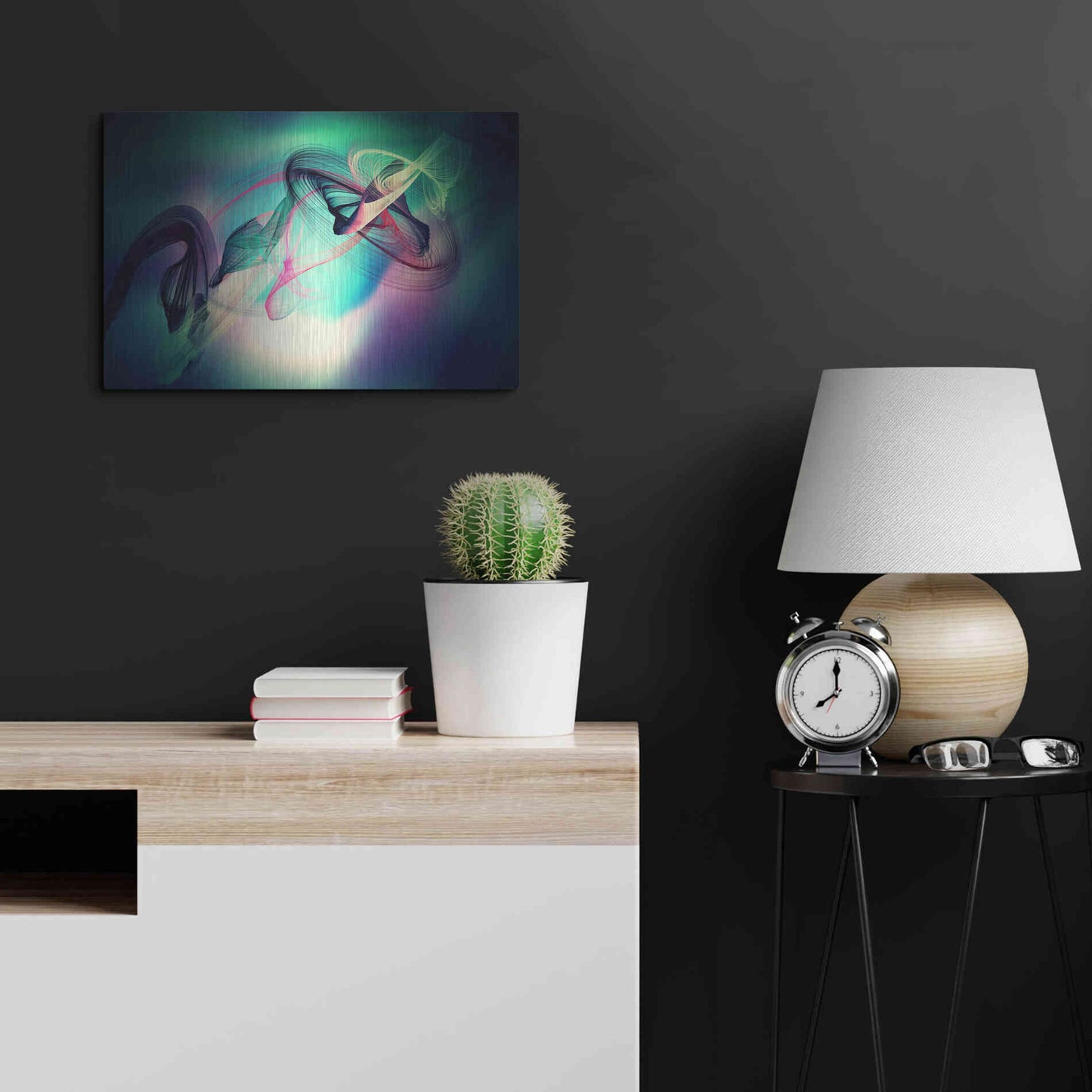 Luxe Metal Art 'Color In The Lines 18' by Irena Orlov, Metal Wall Art,24x16