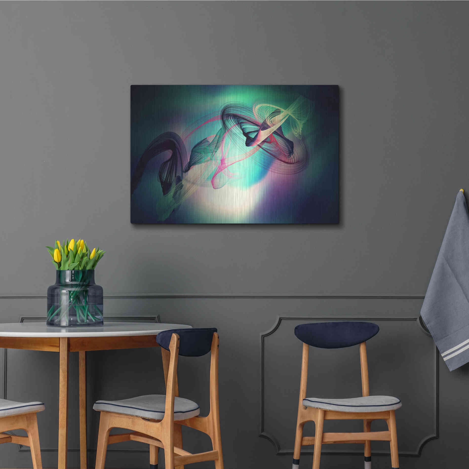 Luxe Metal Art 'Color In The Lines 18' by Irena Orlov, Metal Wall Art,36x24