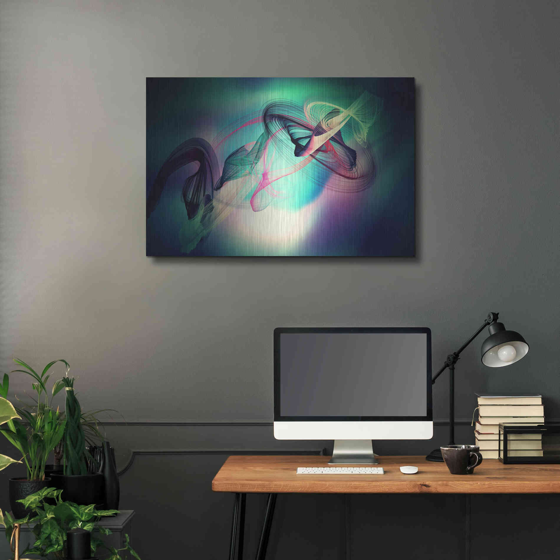 Luxe Metal Art 'Color In The Lines 18' by Irena Orlov, Metal Wall Art,36x24