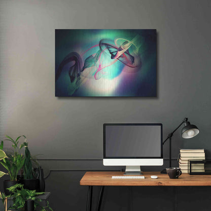 Luxe Metal Art 'Color In The Lines 18' by Irena Orlov, Metal Wall Art,36x24