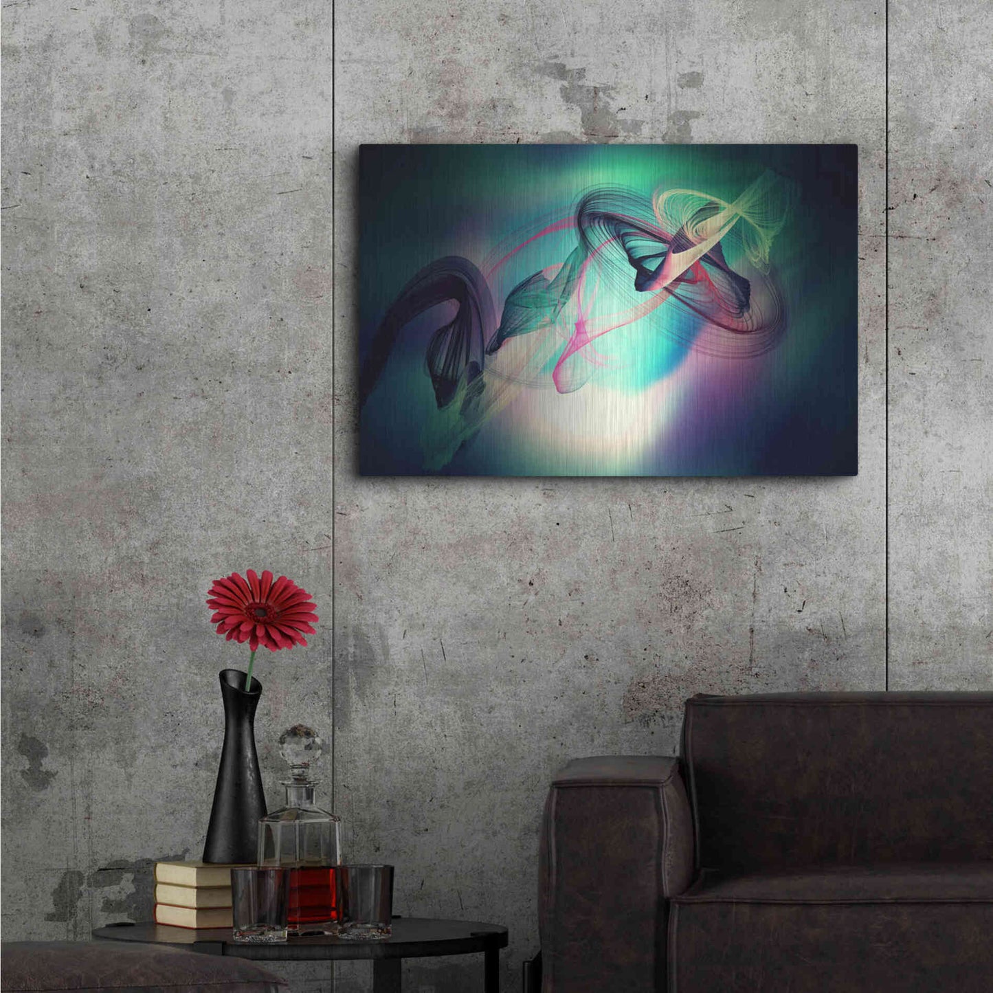 Luxe Metal Art 'Color In The Lines 18' by Irena Orlov, Metal Wall Art,36x24