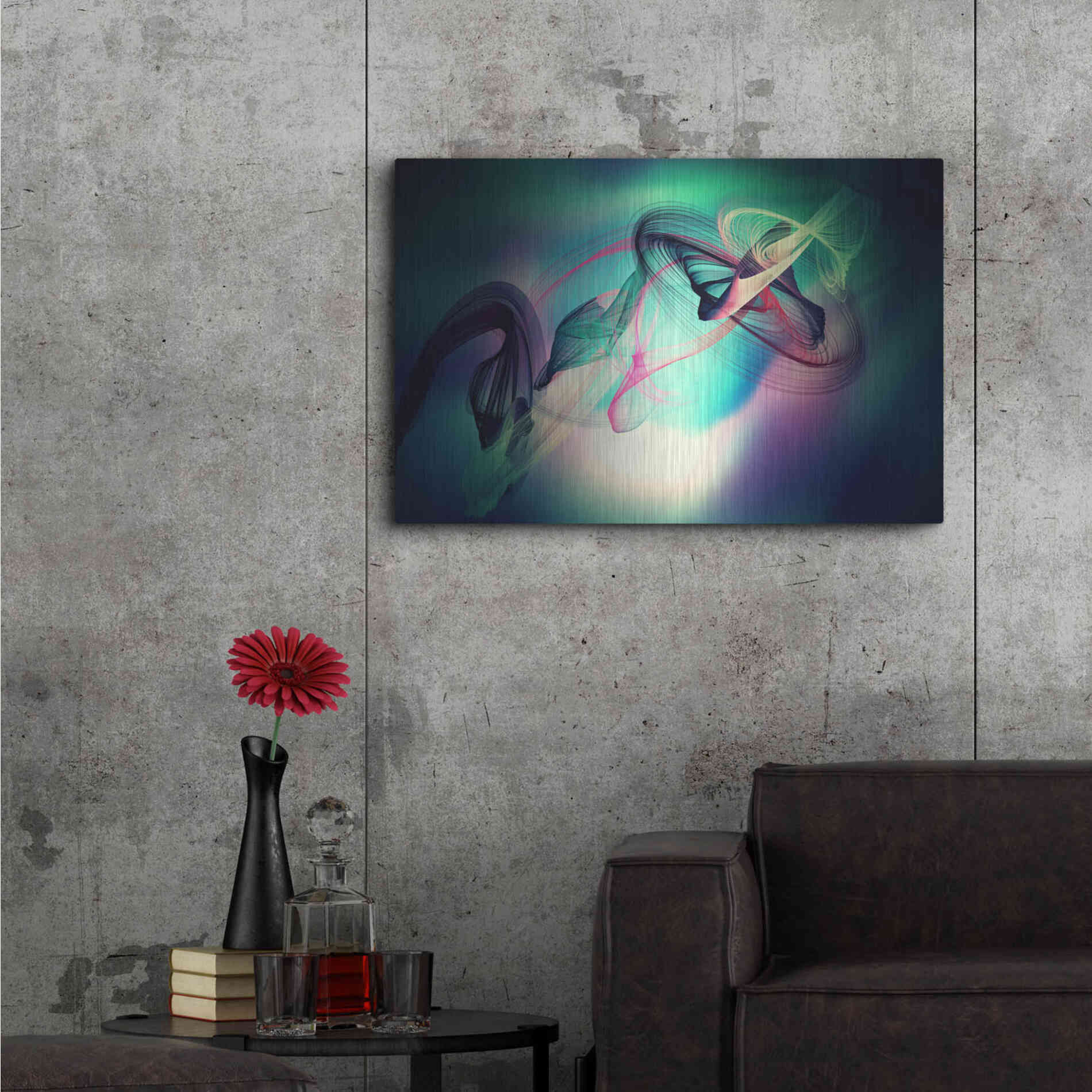 Luxe Metal Art 'Color In The Lines 18' by Irena Orlov, Metal Wall Art,36x24