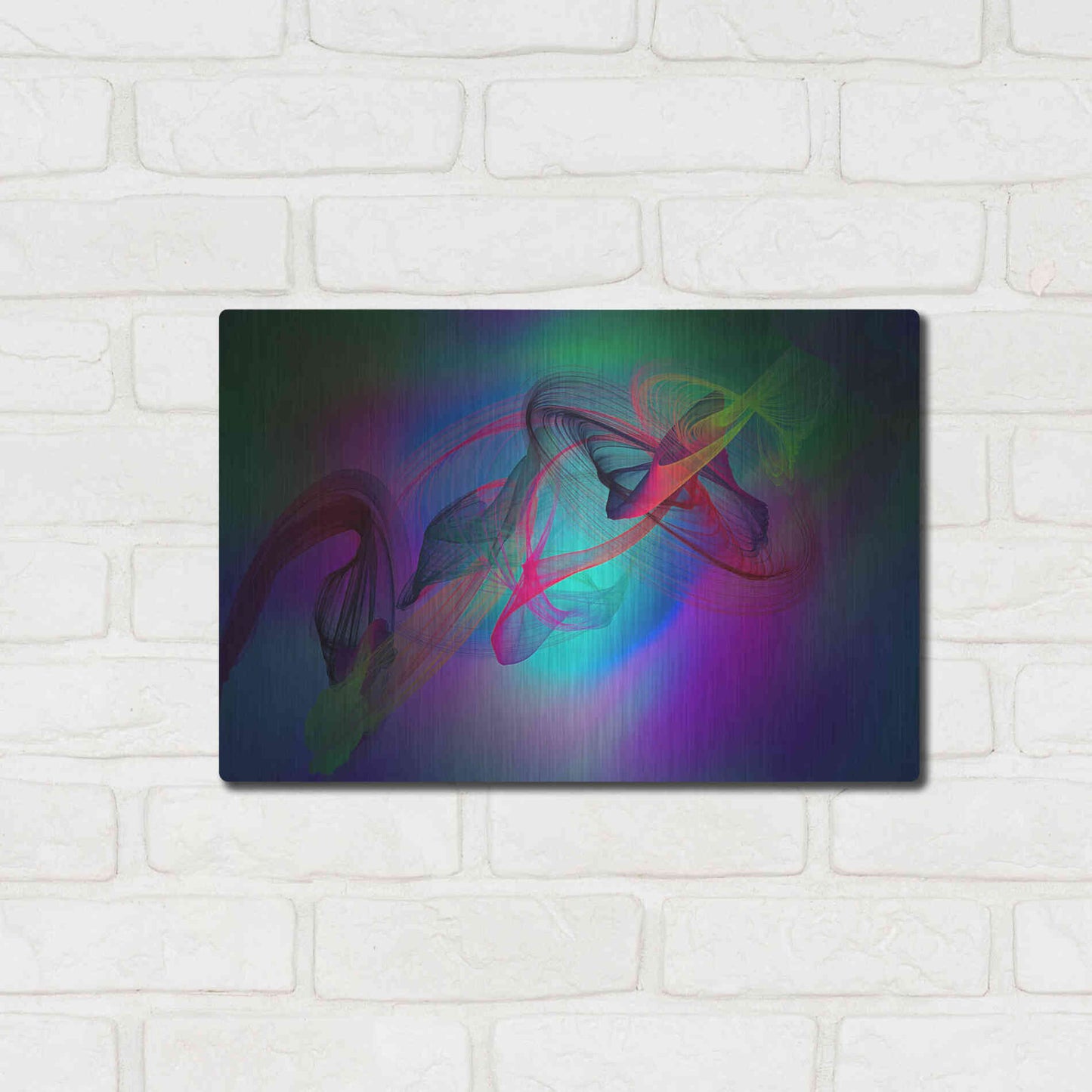 Luxe Metal Art 'Color In The Lines 19' by Irena Orlov, Metal Wall Art,16x12