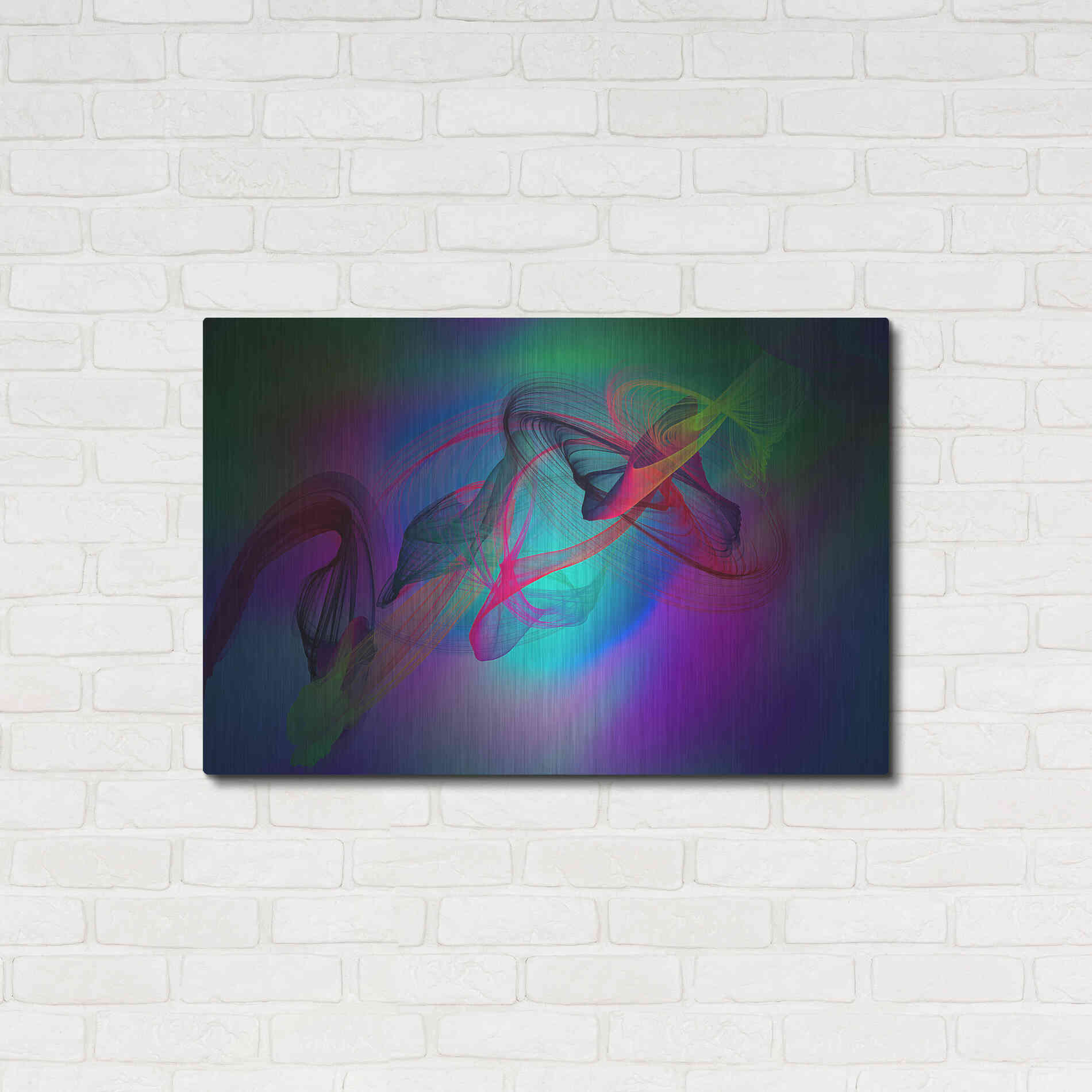 Luxe Metal Art 'Color In The Lines 19' by Irena Orlov, Metal Wall Art,36x24