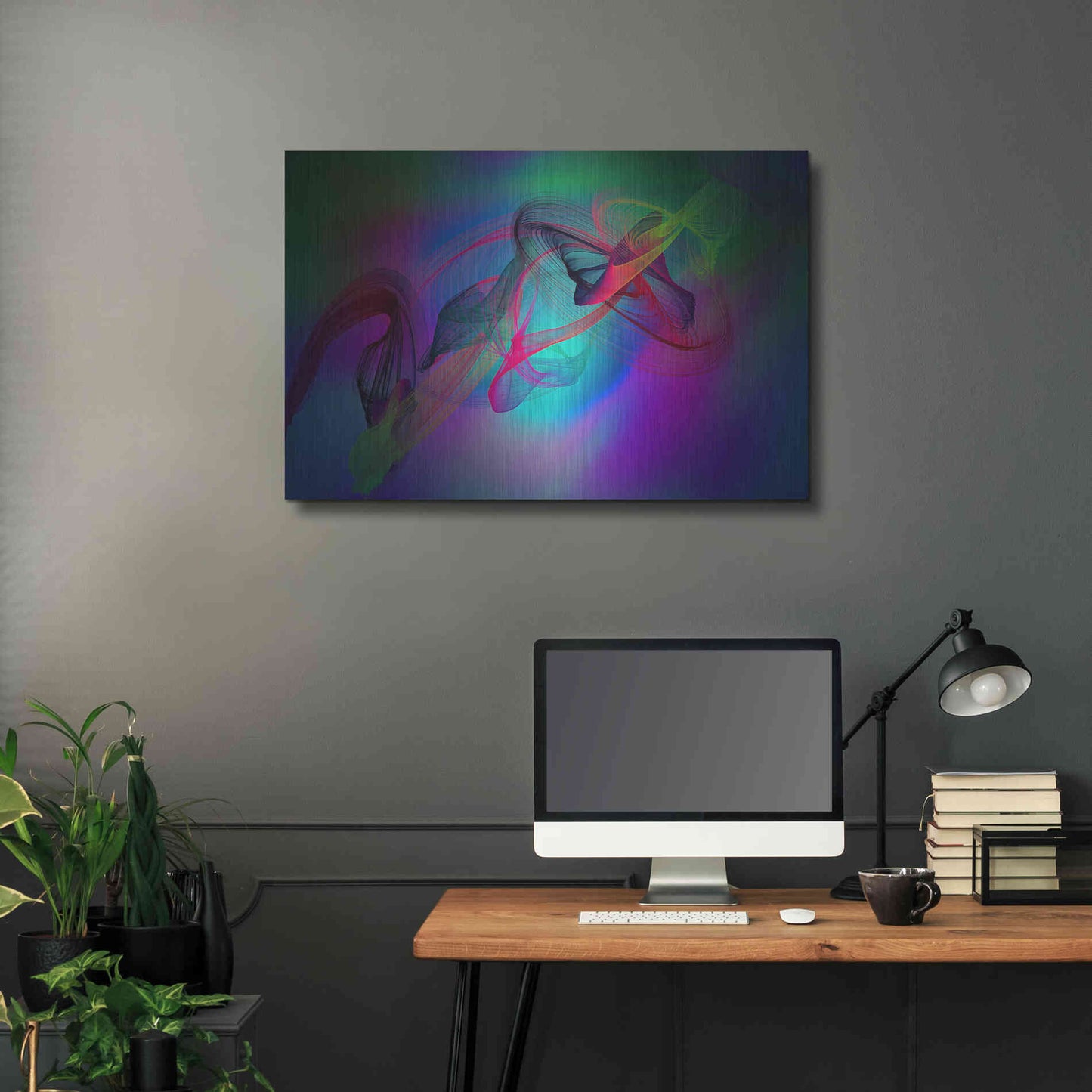 Luxe Metal Art 'Color In The Lines 19' by Irena Orlov, Metal Wall Art,36x24