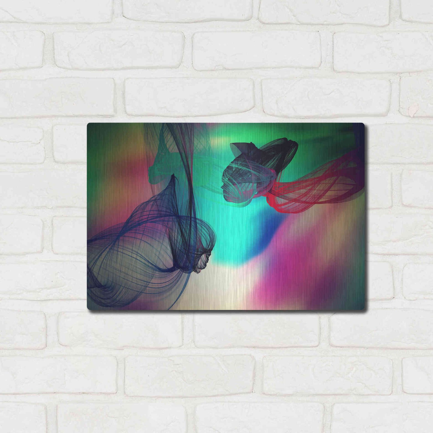 Luxe Metal Art 'Color In The Lines 21' by Irena Orlov, Metal Wall Art,16x12