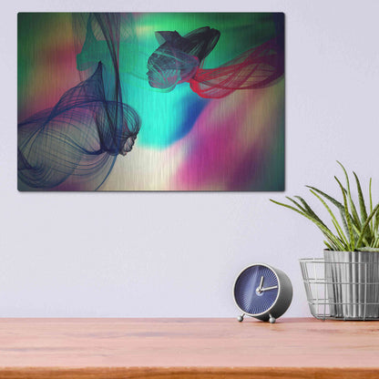 Luxe Metal Art 'Color In The Lines 21' by Irena Orlov, Metal Wall Art,16x12