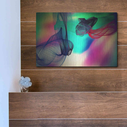 Luxe Metal Art 'Color In The Lines 21' by Irena Orlov, Metal Wall Art,16x12