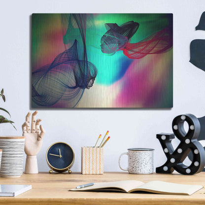 Luxe Metal Art 'Color In The Lines 21' by Irena Orlov, Metal Wall Art,16x12