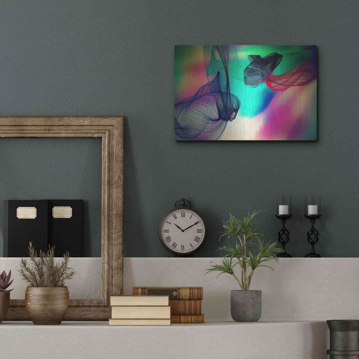 Luxe Metal Art 'Color In The Lines 21' by Irena Orlov, Metal Wall Art,16x12