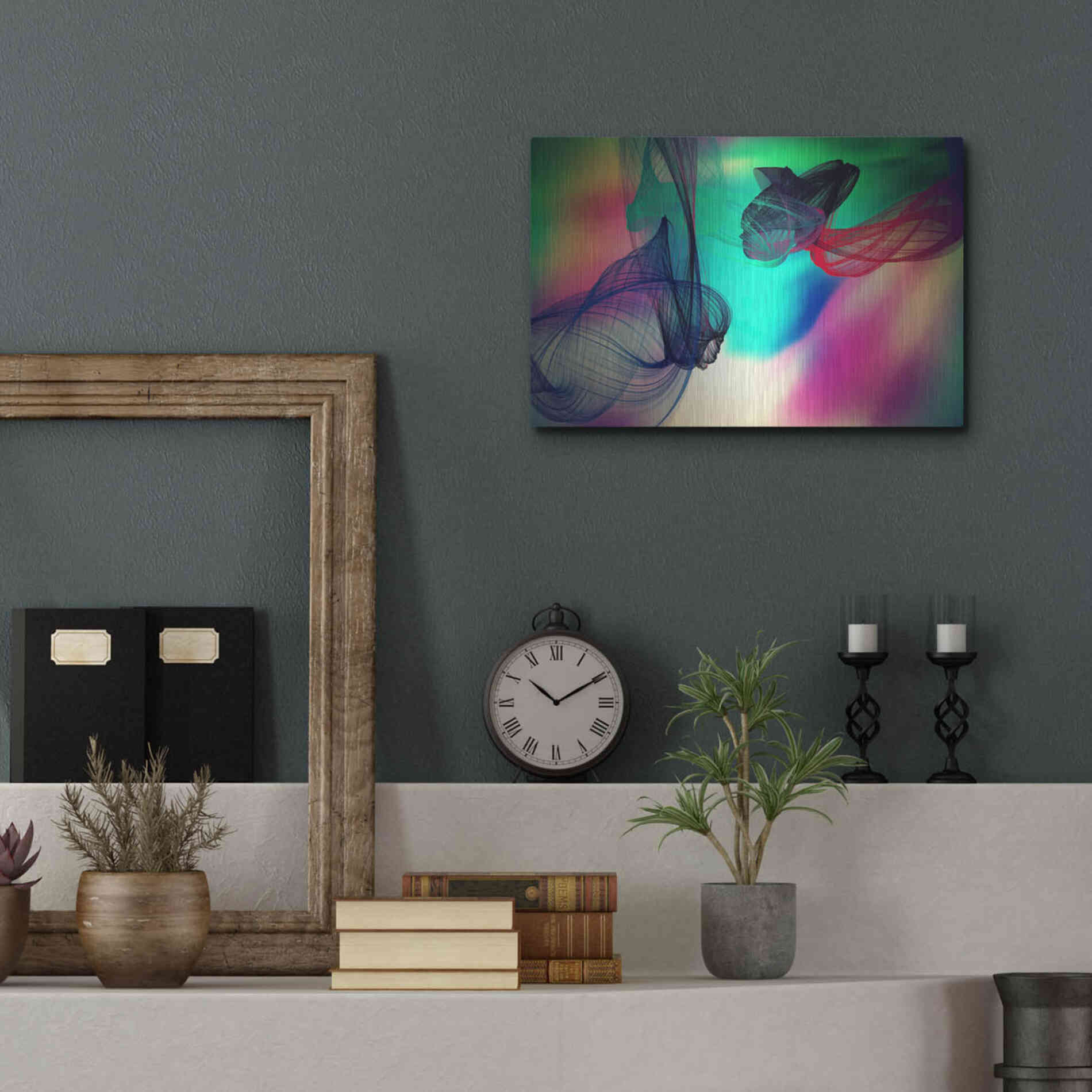 Luxe Metal Art 'Color In The Lines 21' by Irena Orlov, Metal Wall Art,16x12