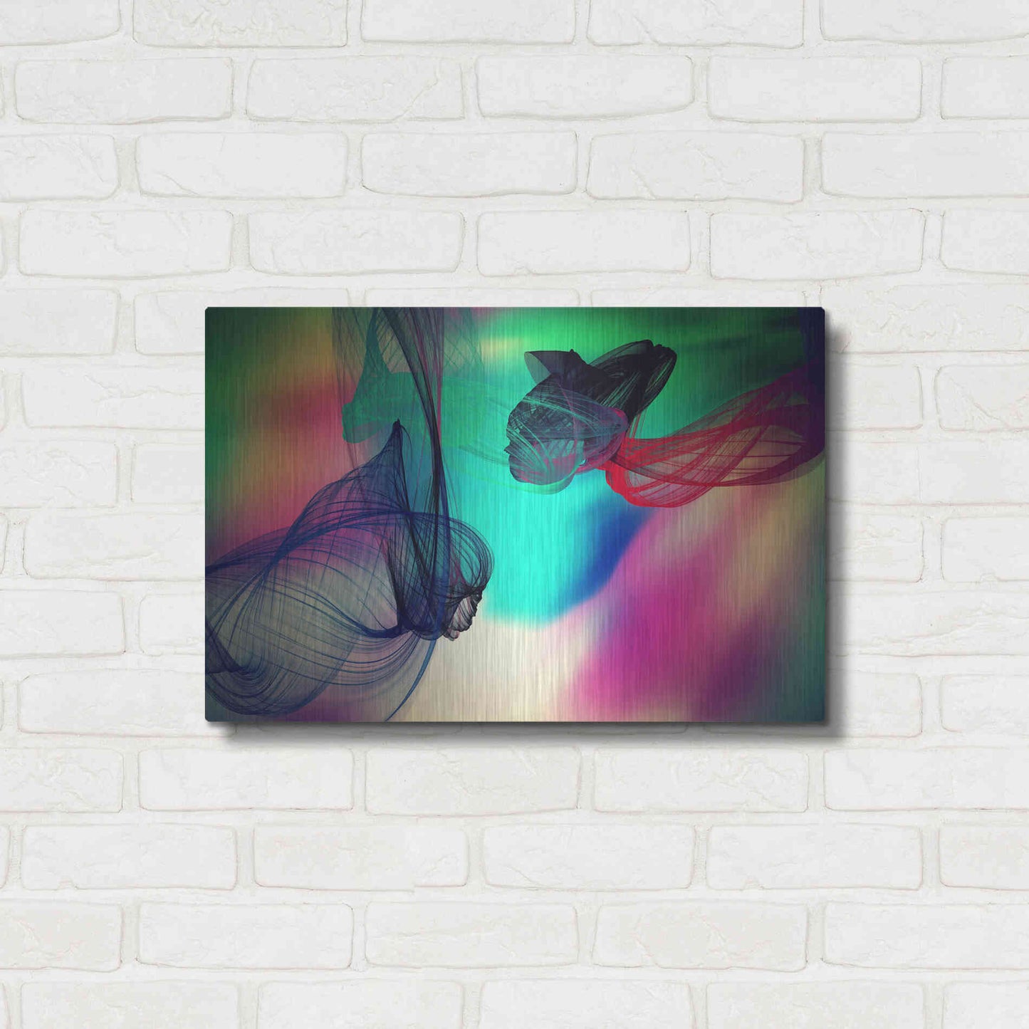 Luxe Metal Art 'Color In The Lines 21' by Irena Orlov, Metal Wall Art,24x16