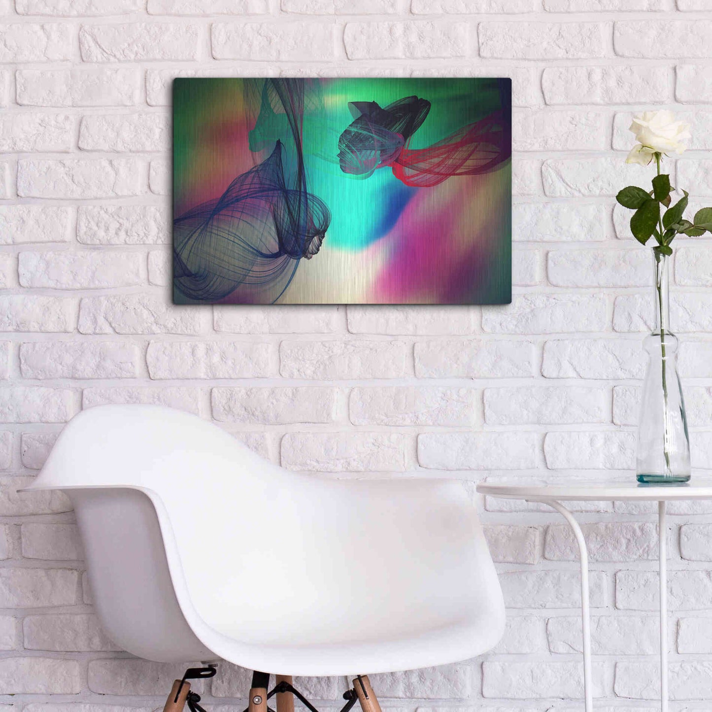 Luxe Metal Art 'Color In The Lines 21' by Irena Orlov, Metal Wall Art,24x16