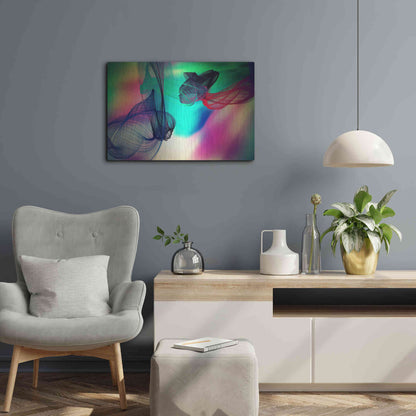 Luxe Metal Art 'Color In The Lines 21' by Irena Orlov, Metal Wall Art,24x16