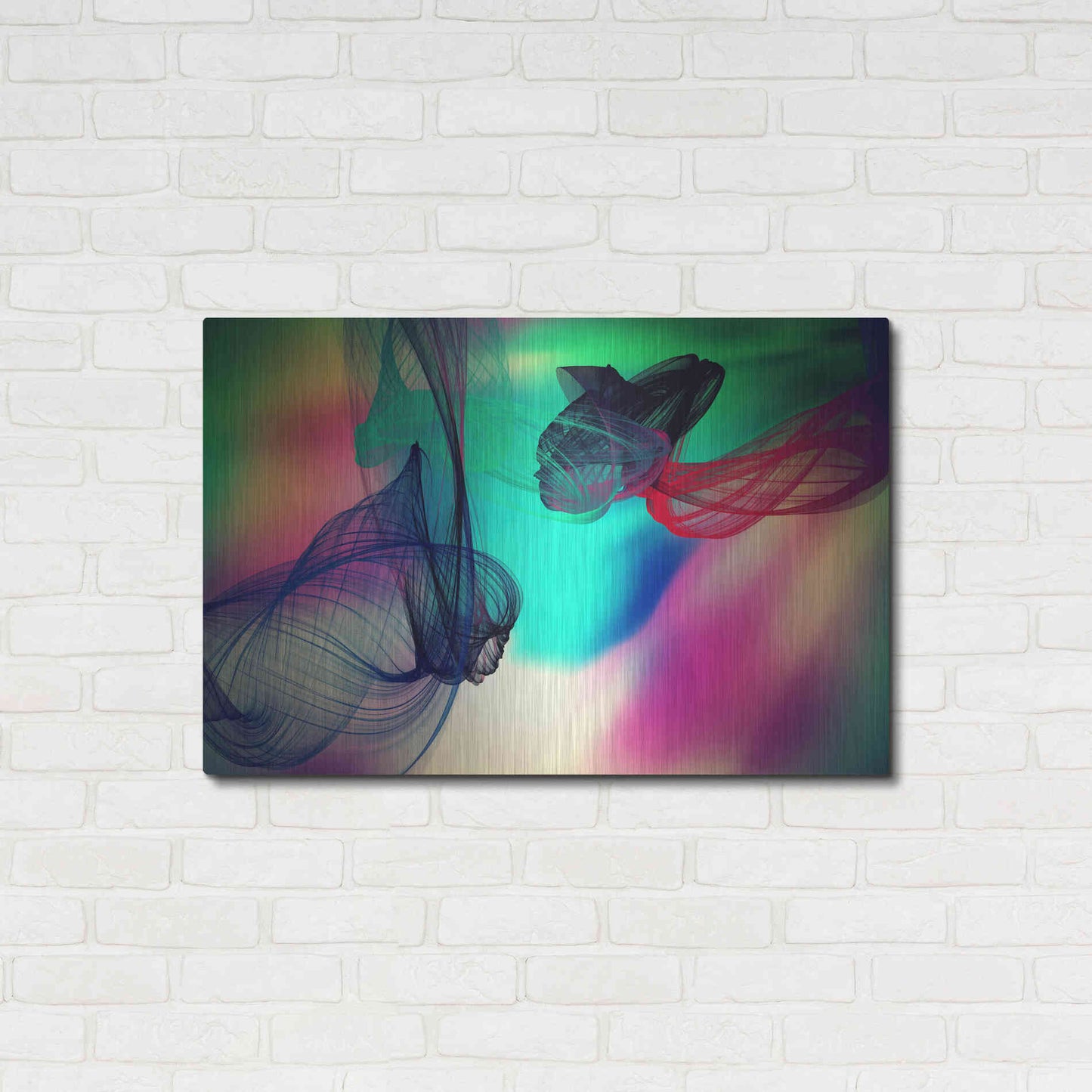 Luxe Metal Art 'Color In The Lines 21' by Irena Orlov, Metal Wall Art,36x24