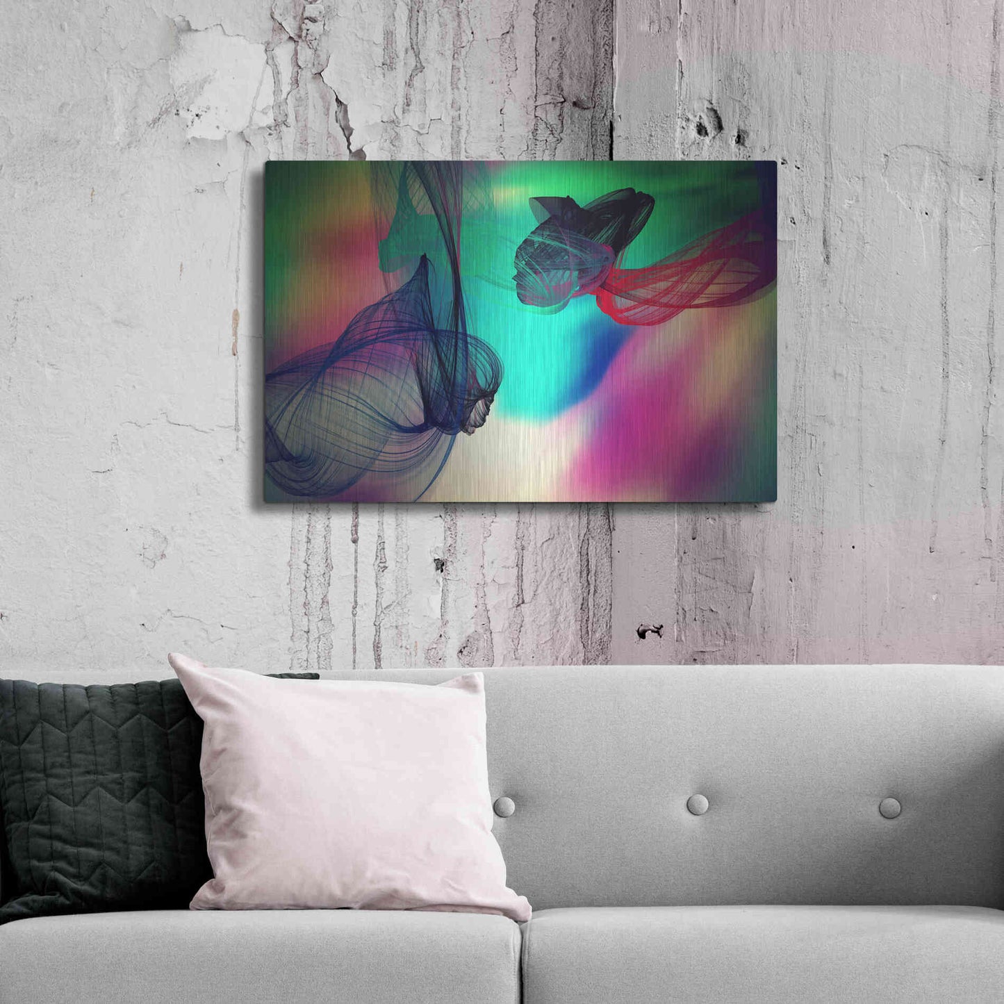 Luxe Metal Art 'Color In The Lines 21' by Irena Orlov, Metal Wall Art,36x24