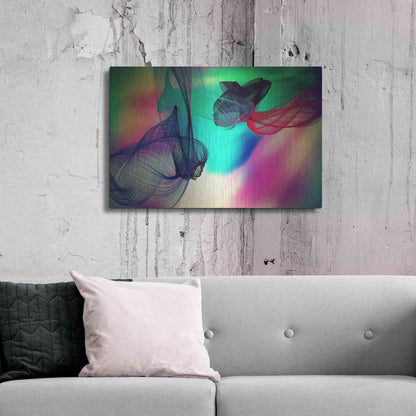 Luxe Metal Art 'Color In The Lines 21' by Irena Orlov, Metal Wall Art,36x24