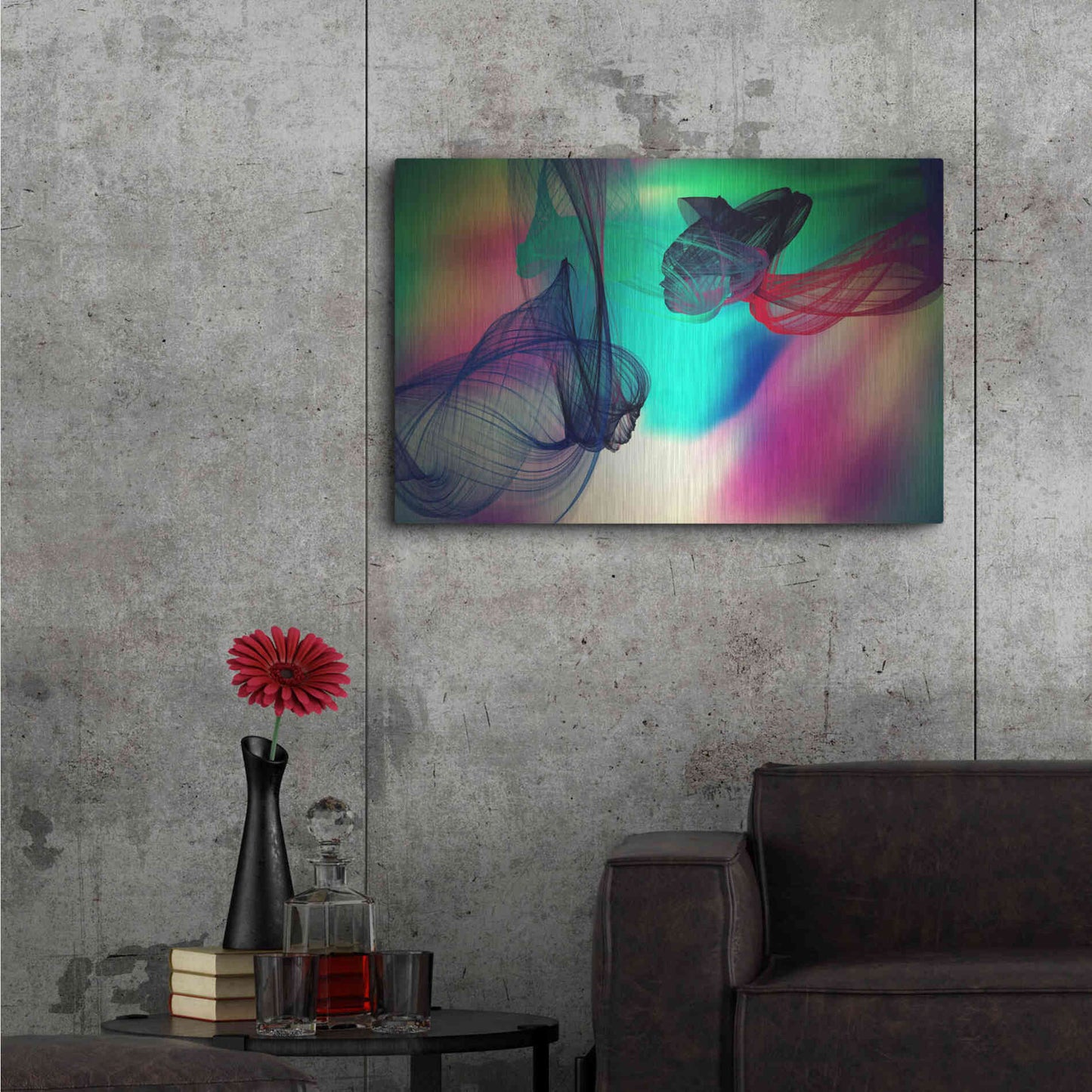 Luxe Metal Art 'Color In The Lines 21' by Irena Orlov, Metal Wall Art,36x24