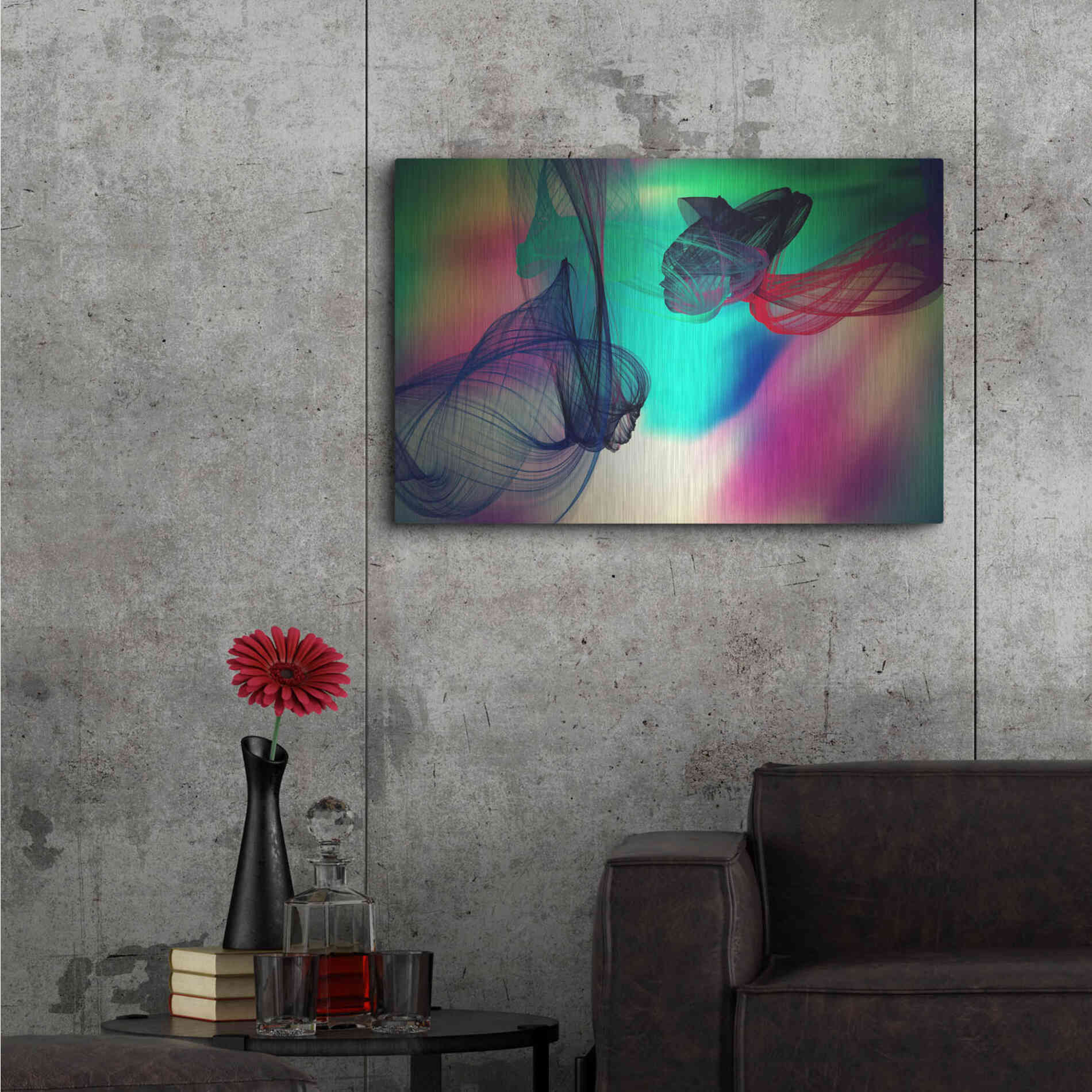 Luxe Metal Art 'Color In The Lines 21' by Irena Orlov, Metal Wall Art,36x24