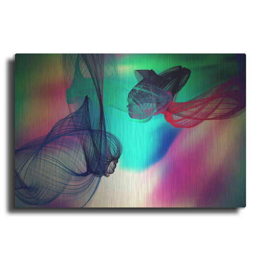 Luxe Metal Art 'Color In The Lines 21' by Irena Orlov, Metal Wall Art