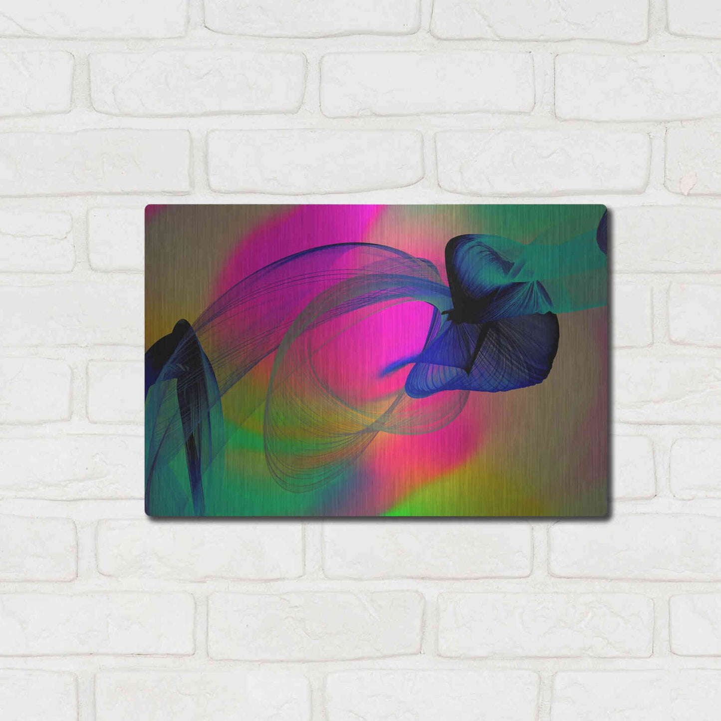 Luxe Metal Art 'Color In The Lines 22' by Irena Orlov, Metal Wall Art,16x12