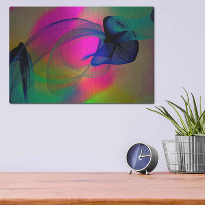 Luxe Metal Art 'Color In The Lines 22' by Irena Orlov, Metal Wall Art,16x12