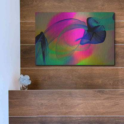 Luxe Metal Art 'Color In The Lines 22' by Irena Orlov, Metal Wall Art,16x12