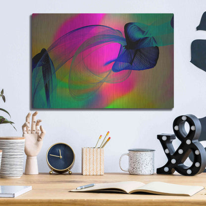 Luxe Metal Art 'Color In The Lines 22' by Irena Orlov, Metal Wall Art,16x12