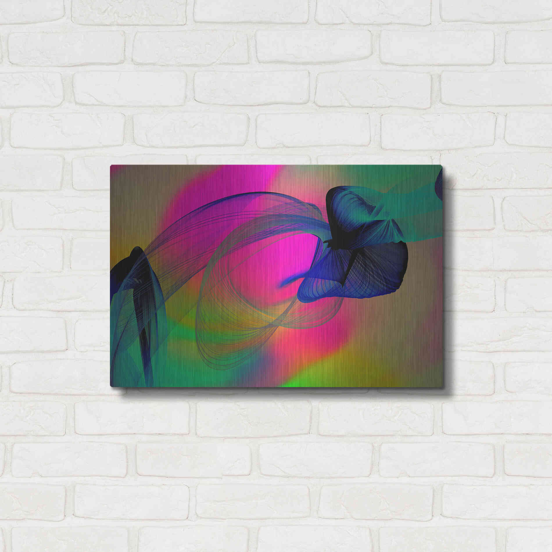 Luxe Metal Art 'Color In The Lines 22' by Irena Orlov, Metal Wall Art,24x16