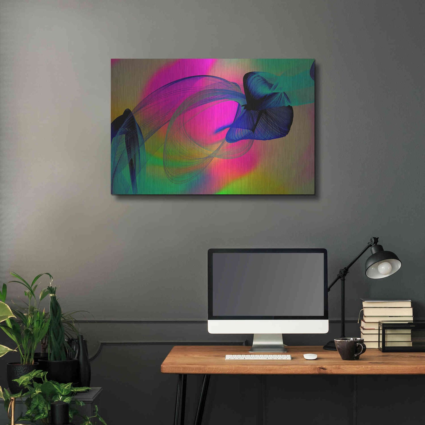 Luxe Metal Art 'Color In The Lines 22' by Irena Orlov, Metal Wall Art,36x24