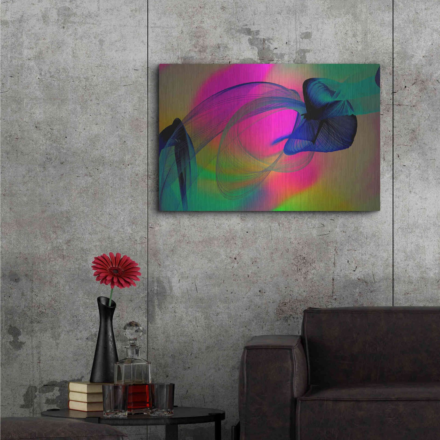 Luxe Metal Art 'Color In The Lines 22' by Irena Orlov, Metal Wall Art,36x24