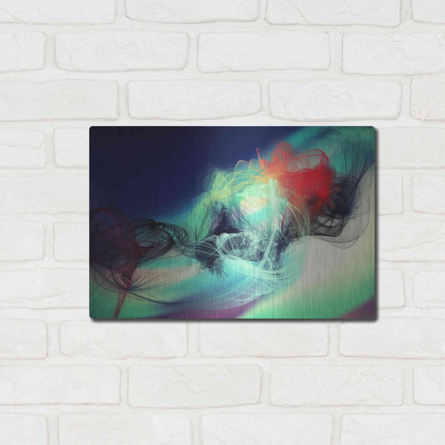 Luxe Metal Art 'Color In The Lines 23' by Irena Orlov, Metal Wall Art,16x12