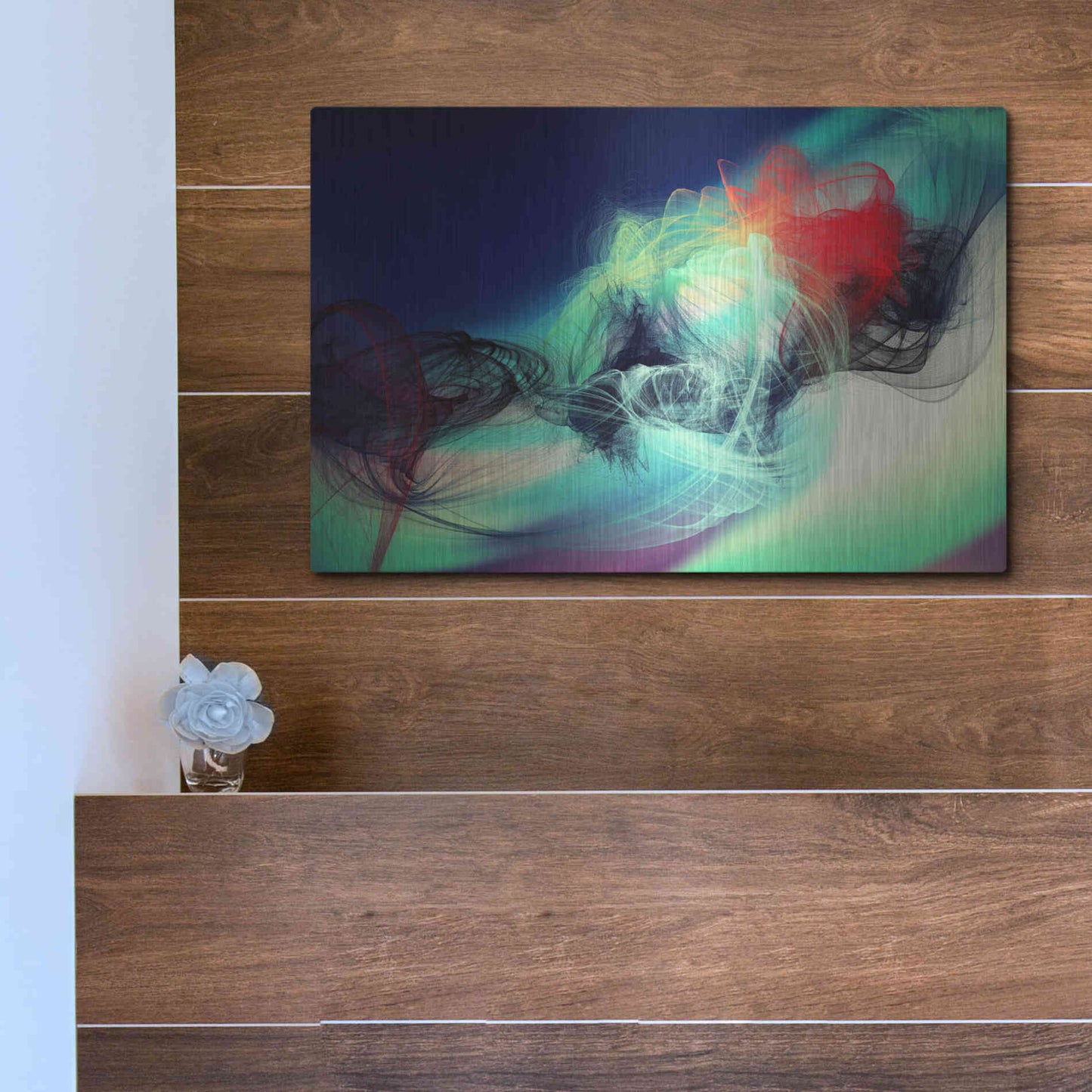 Luxe Metal Art 'Color In The Lines 23' by Irena Orlov, Metal Wall Art,16x12