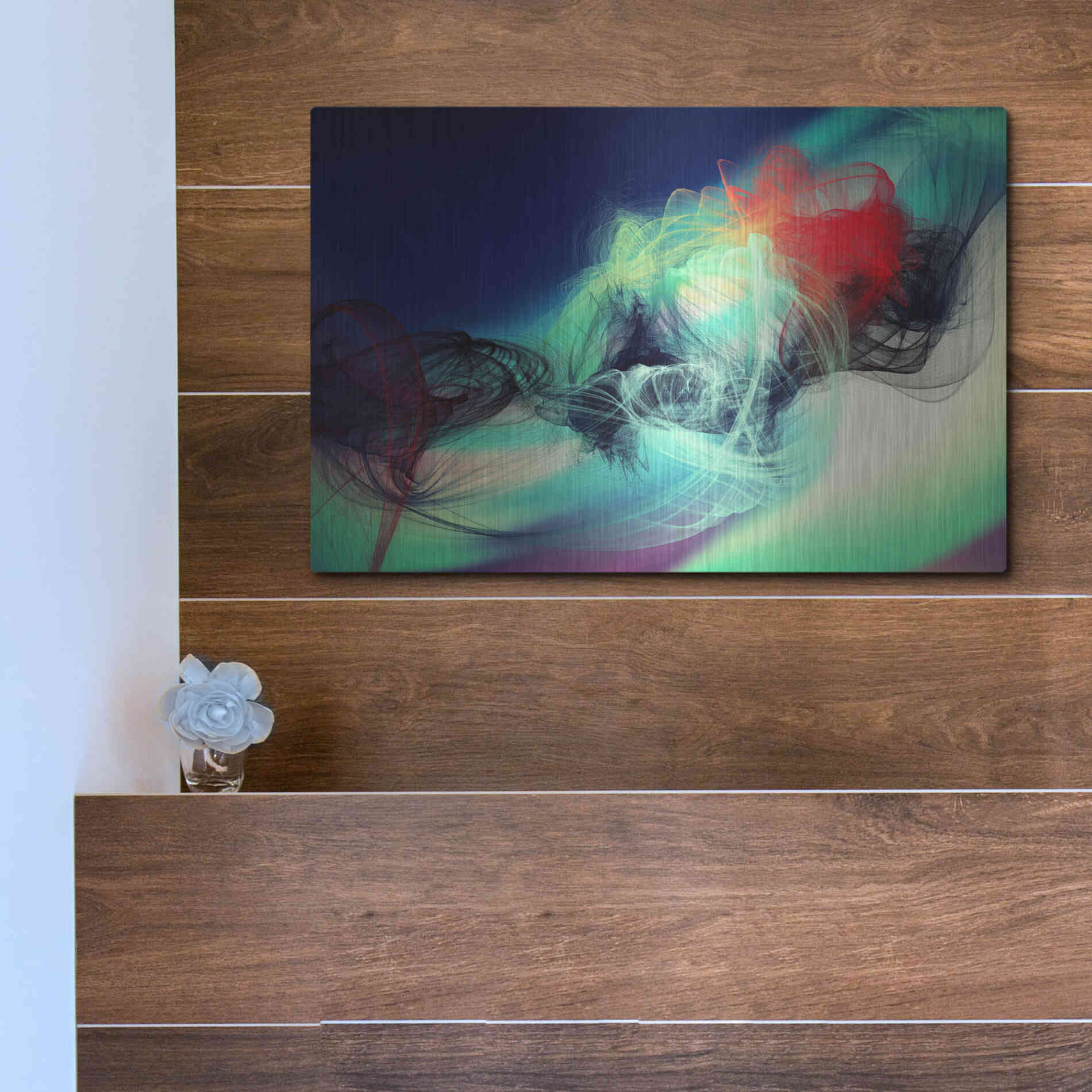 Luxe Metal Art 'Color In The Lines 23' by Irena Orlov, Metal Wall Art,16x12