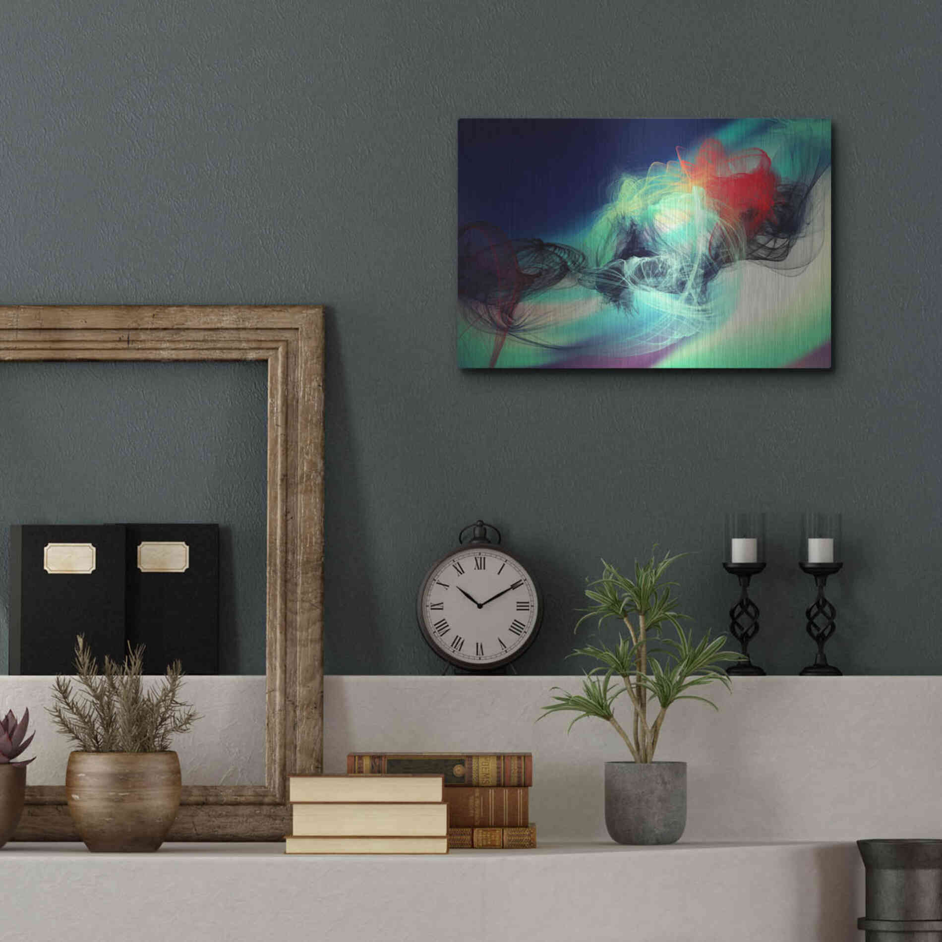 Luxe Metal Art 'Color In The Lines 23' by Irena Orlov, Metal Wall Art,16x12