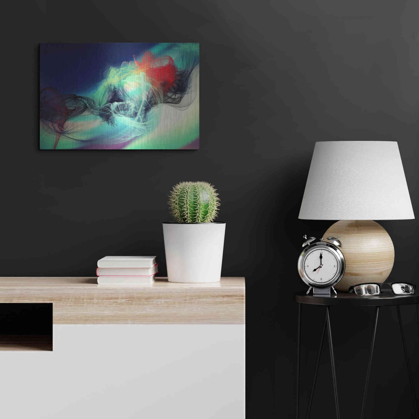 Luxe Metal Art 'Color In The Lines 23' by Irena Orlov, Metal Wall Art,24x16