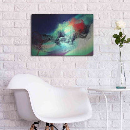 Luxe Metal Art 'Color In The Lines 23' by Irena Orlov, Metal Wall Art,24x16