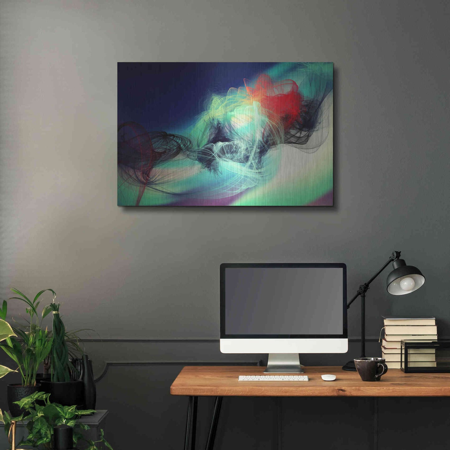 Luxe Metal Art 'Color In The Lines 23' by Irena Orlov, Metal Wall Art,36x24