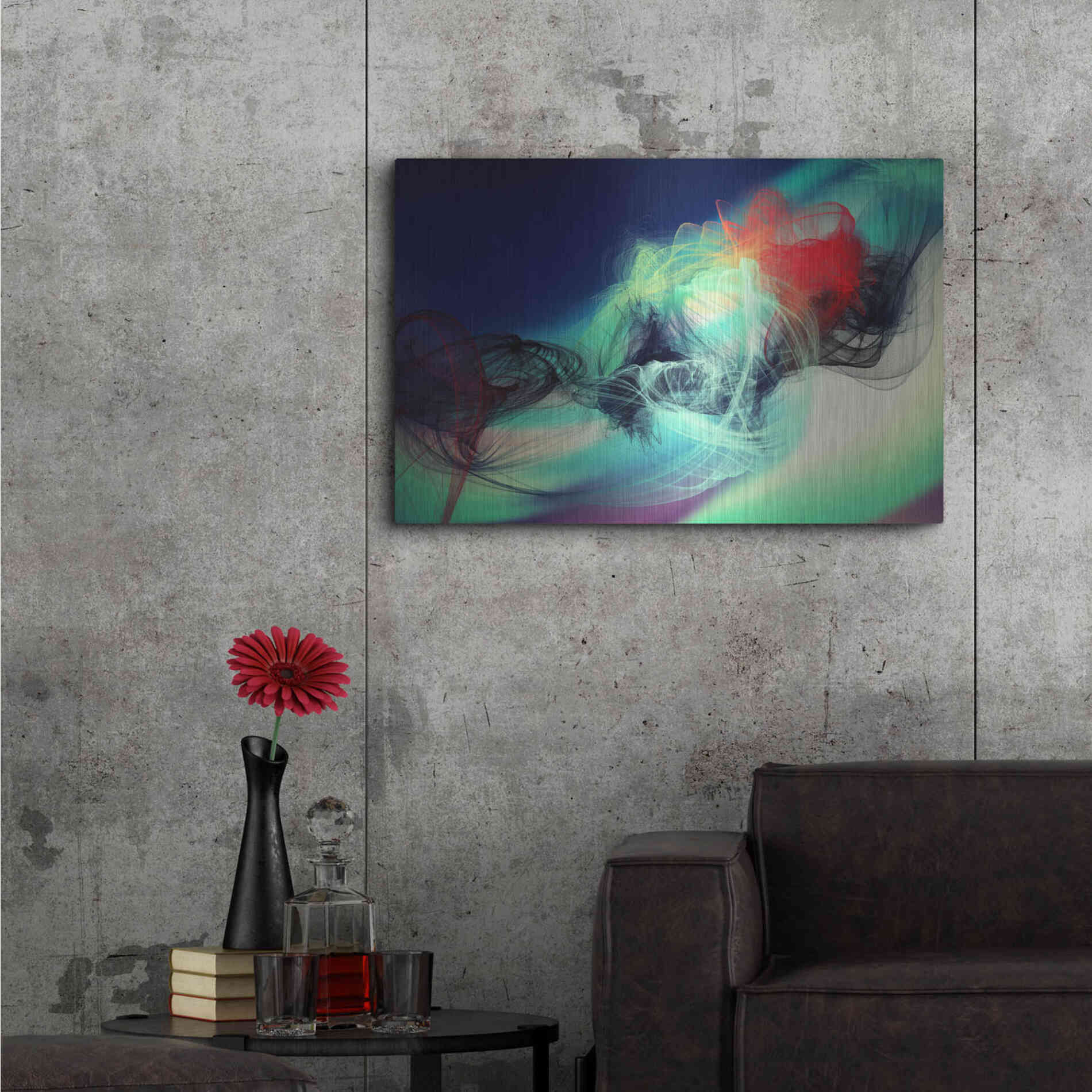 Luxe Metal Art 'Color In The Lines 23' by Irena Orlov, Metal Wall Art,36x24