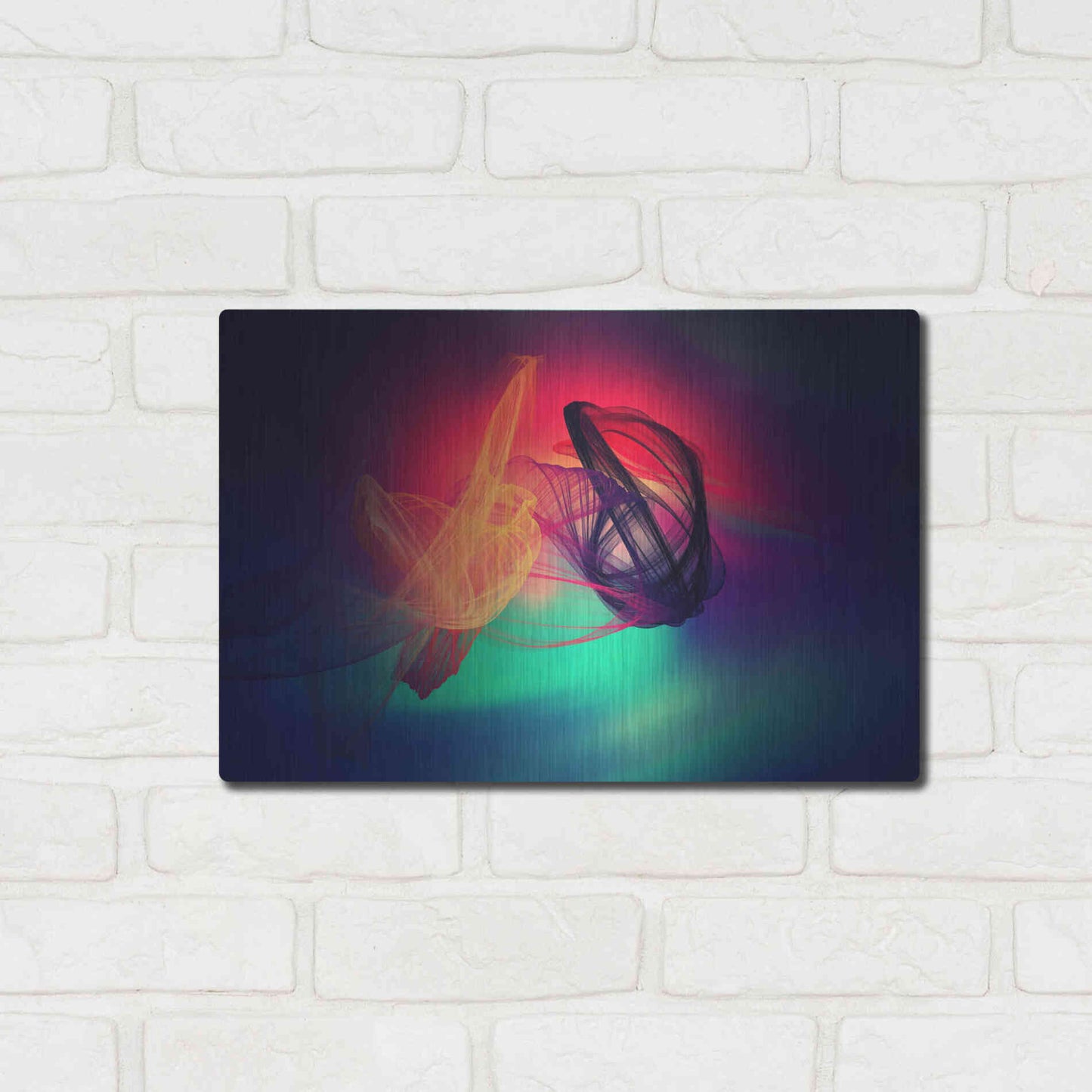 Luxe Metal Art 'Color In The Lines 24' by Irena Orlov, Metal Wall Art,16x12